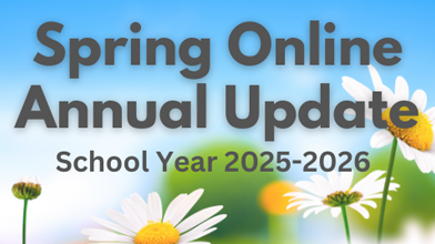  Online Annual Update banner